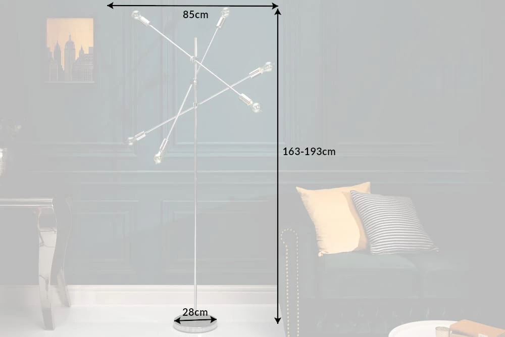 Stehlampe VARIATION In Silber - 85 X 193 X 85cm 12 Stehlampe VARIATION In Silber - 85 X 193 X 85cm – Bild 10