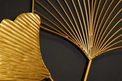 Wanddekoration GINKGO In Gold - 40 X 40 X 1cm -Petromax Store riess ambiente de wanddekoration ginkgo in gold 40 x 40 x 1cm 4