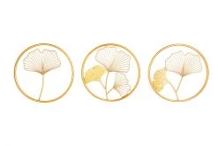 Wanddekoration GINKGO In Gold - 40 X 40 X 1cm -Petromax Store riess ambiente de wanddekoration ginkgo in gold 40 x 40 x 1cm 7