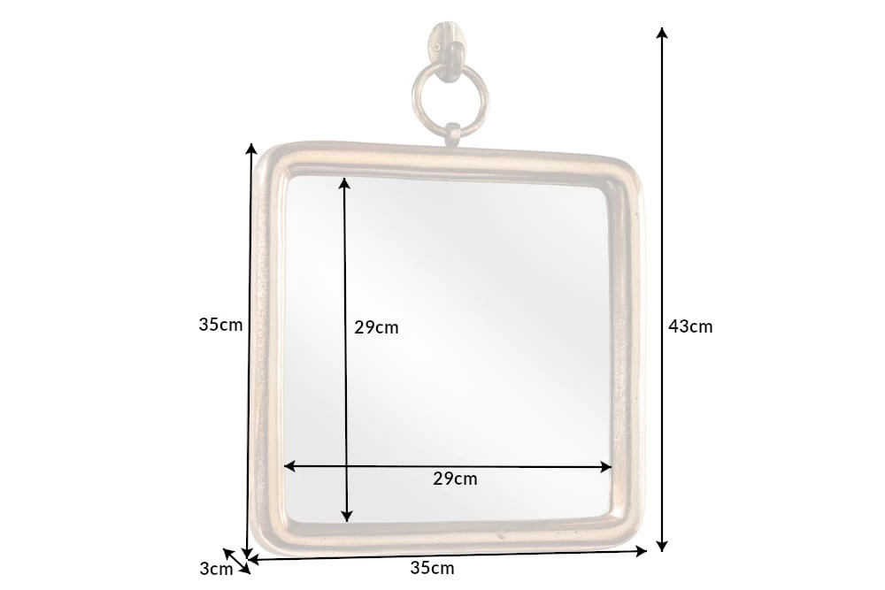 Wandspiegel PORTRAIT In Gold - 35 X 43 X 3cm 11 Wandspiegel PORTRAIT In Gold - 35 X 43 X 3cm – Bild 9