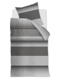 Renforcé-Bettwäsche-Set "Retrograde" In Grau