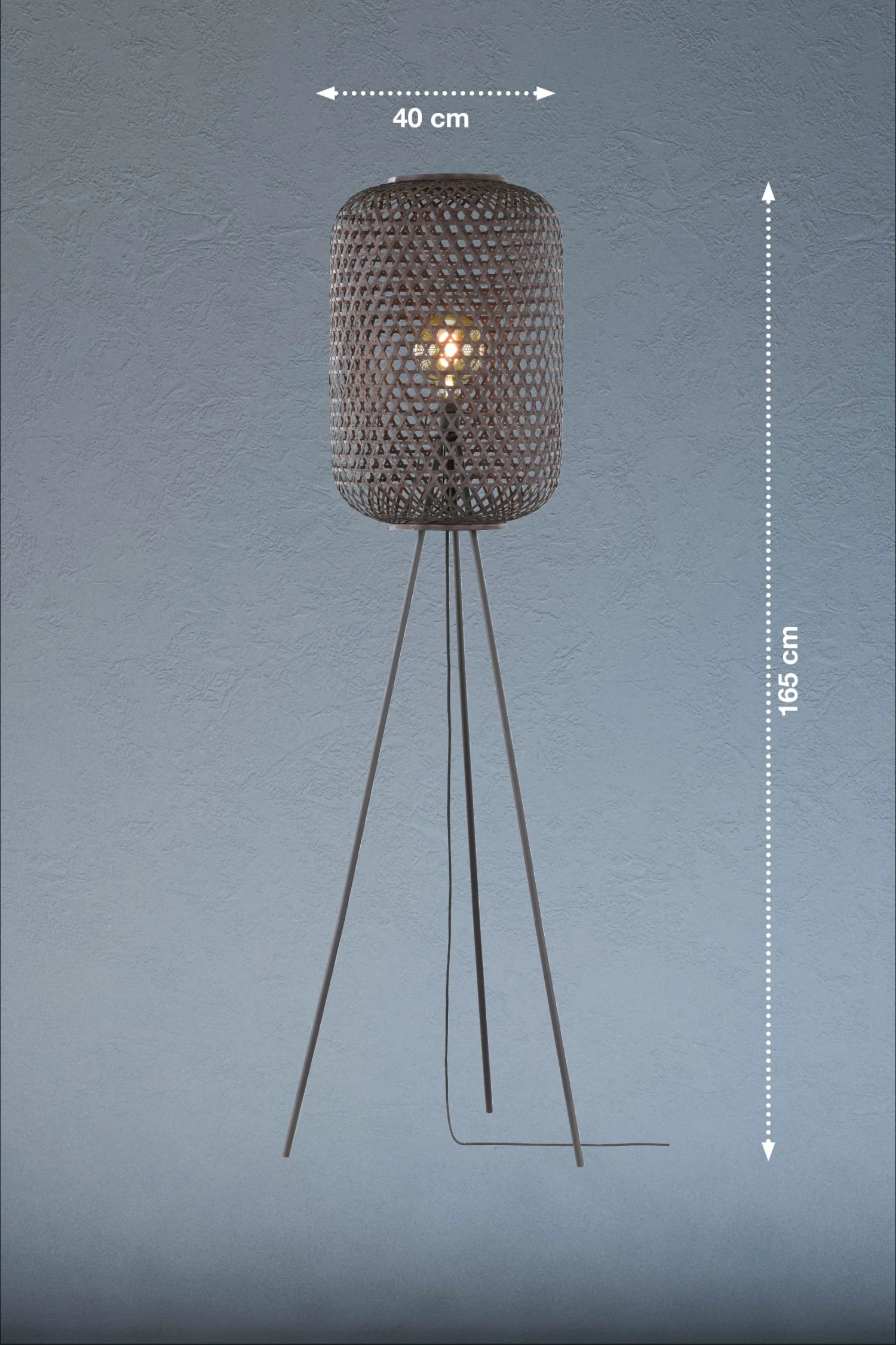 Stehleuchte Calla In Schwarz - (H) 165 Cm X Ø 40 Cm 6 Stehleuchte Calla In Schwarz - (H) 165 Cm X Ø 40 Cm – Bild 4