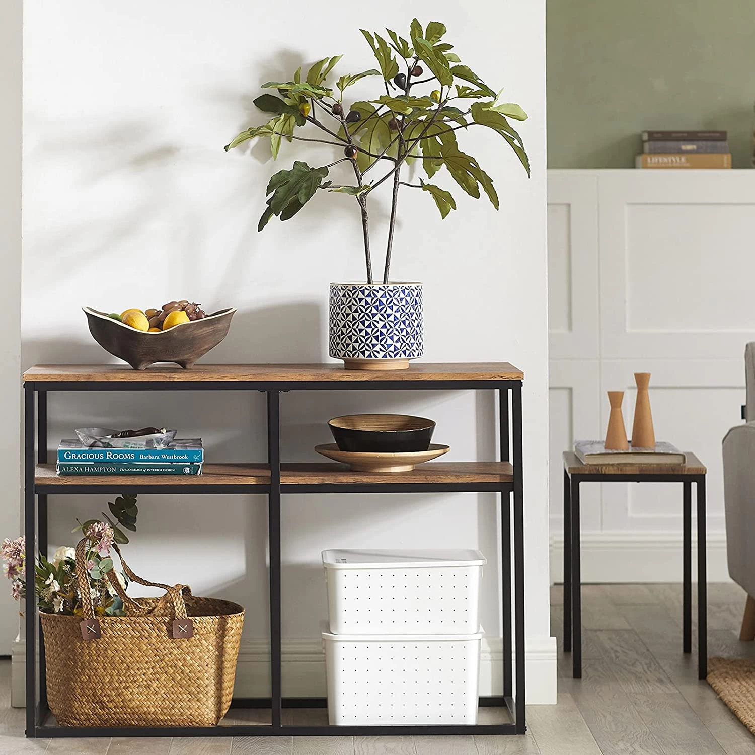 Konsolentisch In Braun/ Schwarz - (B)107 X (H)77 X (T)36cm 4 Konsolentisch In Braun/ Schwarz - (B)107 X (H)77 X (T)36cm – Bild 2