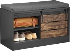 Schuhbank In Hellgrau - (B)80 X (H)48 X (T)35cm