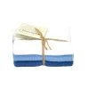 Wischtuch 3er Set Weiss/Blau