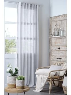 Schlaufengardine "Madrid" In Hellgrau - (L)260 X (B)140 Cm