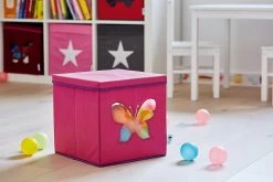 Aufbewahrungsbox Schmetterling Pink, Mit Sichtfenster, 30 X 30 X 30 Cm -Petromax Store store it aufbewahrungsbox schmetterling pink mit sichtfenster 30 x 30 x 30 cm 2