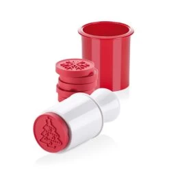 Keks-Stempel DELÍCIA, 6 Weihnachtsmotive In Rot