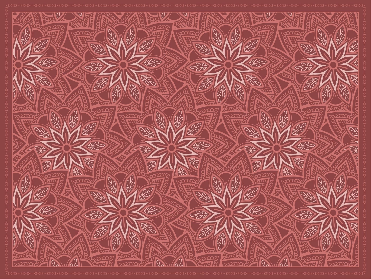 Tischsets I Platzsets "Weinrote Mandalas" (L)30 X (B)40 3 Tischsets I Platzsets "Weinrote Mandalas" (L)30 X (B)40