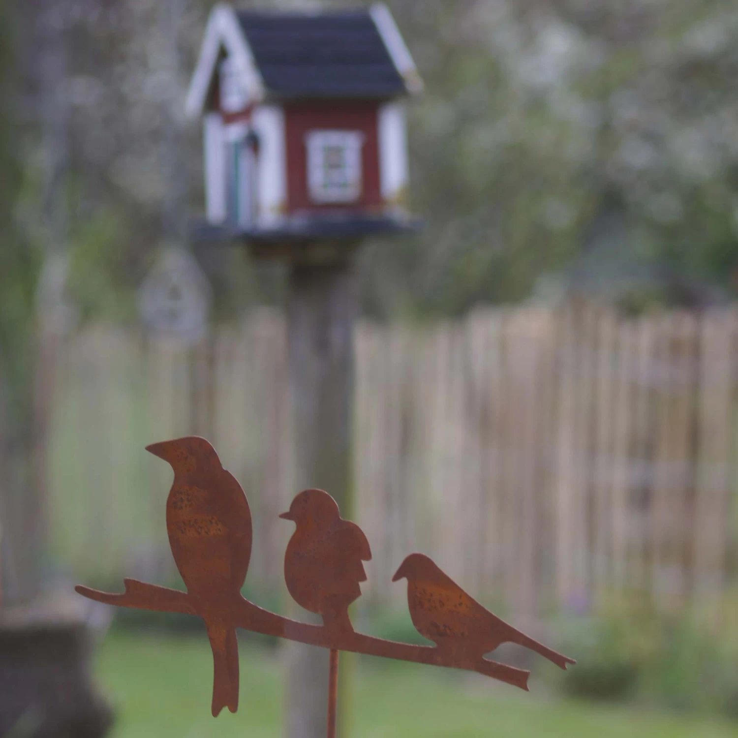 Gartenstecker Rost Vögel In Braun 6 Gartenstecker Rost Vögel In Braun – Bild 4