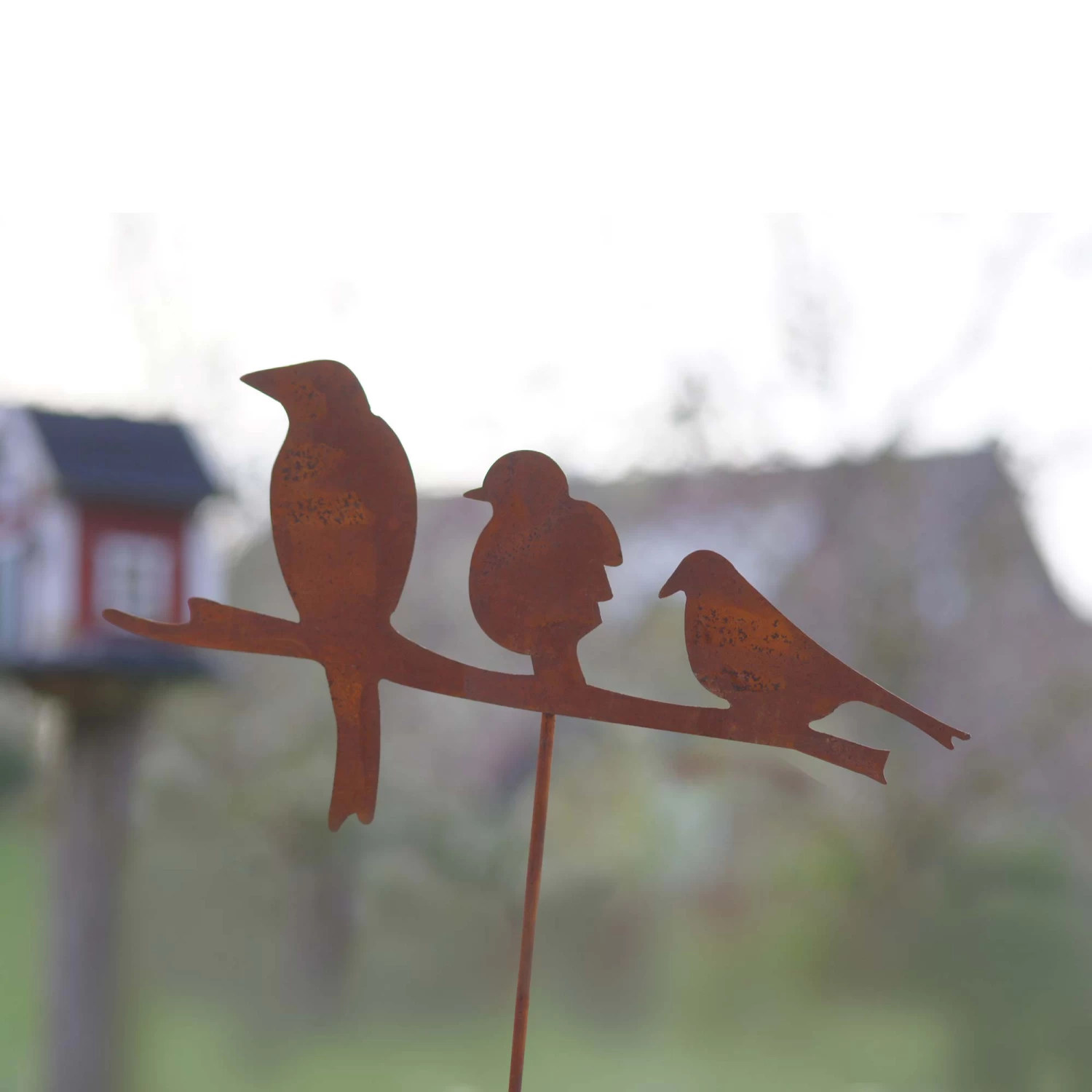 Gartenstecker Rost Vögel In Braun 7 Gartenstecker Rost Vögel In Braun – Bild 5
