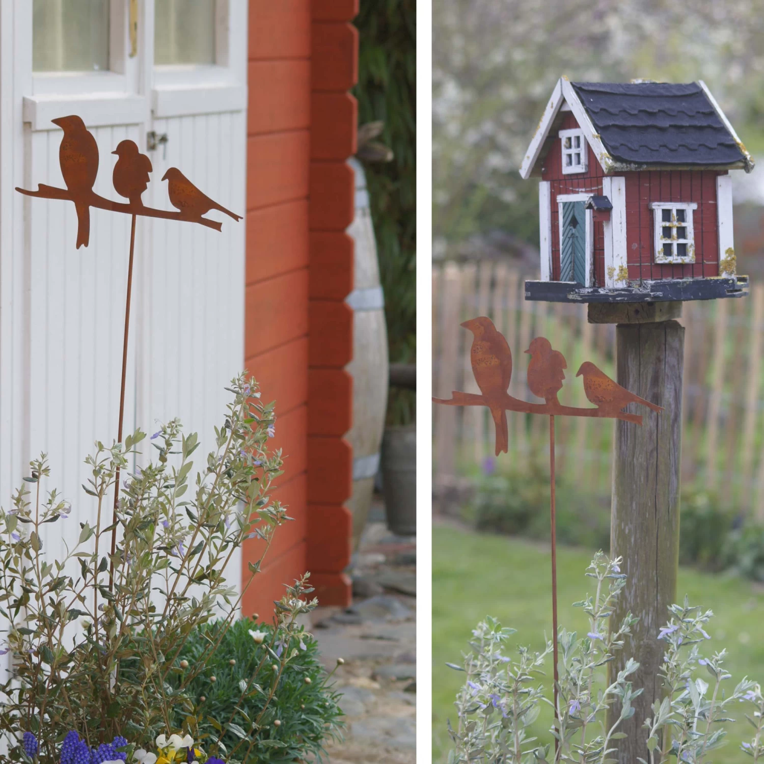 Gartenstecker Rost Vögel In Braun 8 Gartenstecker Rost Vögel In Braun – Bild 6