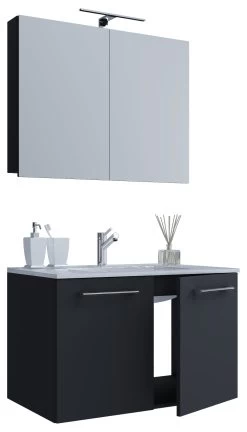 3.-tlg. Waschplatz Waschtisch Badinos SC In Schwarz