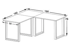 Eckschreibtisch Lona 50 U Alu Weiß In 190x190x50: Kern-Nussbaum -Petromax Store vcm eckschreibtisch lona 50 u alu weiss in 190x190x50 kern nussbaum 2