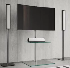 TV Standfuß Fernseh Alani Fachboden In Klarglas