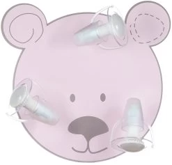 Deckenleuchte Bär, Rosa, 3-flg.