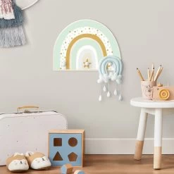 Kindergarderobe Holz - Regenbogen Punkte Stern Pastell In Pastell 12 Kindergarderobe Holz - Regenbogen Punkte Stern Pastell In Pastell -Petromax Store wallart kindergarderobe holz regenbogen punkte stern pastell in pastell 2