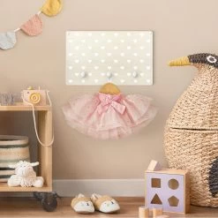 Kindergarderobe Holz - Weiße Herzen Auf Naturgrund In Weiß -Petromax Store wallart kindergarderobe holz weisse herzen auf naturgrund in weiss 3