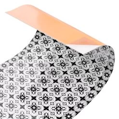 Küchenrückwand - Geometrischer Fliesenmix Blume Schwarz In Schwarz-Weiß -Petromax Store wallart kuchenruckwand geometrischer fliesenmix blume schwarz in schwarz weiss 4