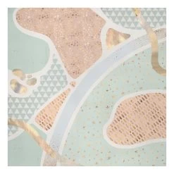 Leinwandbild - Abstrakte Seelandschaft Pastellmuster In Blau