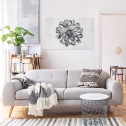 Leinwandbild - Dahlie Blume Silber Metallic In Silber 12 Leinwandbild - Dahlie Blume Silber Metallic In Silber -Petromax Store wallart leinwandbild dahlie blume silber metallic in silber 2