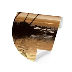 Runde Tapete - Caribbean Sunset I In Orange 15 Runde Tapete - Caribbean Sunset I In Orange -Petromax Store wallart runde tapete caribbean sunset i in orange 5