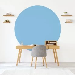 Runde Tapete - Colour Light Blue In Blau -Petromax Store wallart runde tapete colour light blue in blau 4