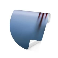 Runde Tapete - Torii Im Wasser In Blau -Petromax Store wallart runde tapete torii im wasser in blau 5