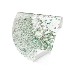 Runde Tapete - Türkiser Mikrokosmos II In Türkis -Petromax Store wallart runde tapete turkiser mikrokosmos ii in turkis 5