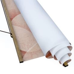 Stoffbild Mit Posterleisten - Abstrakte Grafik In Pfirsich In Rosa -Petromax Store wallart stoffbild mit posterleisten abstrakte grafik in pfirsich in rosa 4