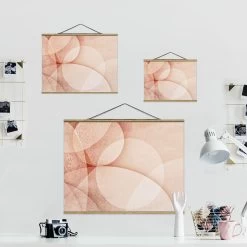 Stoffbild Mit Posterleisten - Abstrakte Grafik In Pfirsich In Rosa -Petromax Store wallart stoffbild mit posterleisten abstrakte grafik in pfirsich in rosa 5