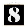 Stoffbild Mit Posterleisten - Antiqua Zahl 8 In Schwarz -Petromax Store wallart stoffbild mit posterleisten antiqua zahl 8 in schwarz