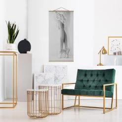 Stoffbild Mit Posterleisten - Auf Zehenspitzen In Grau -Petromax Store wallart stoffbild mit posterleisten auf zehenspitzen in grau 3