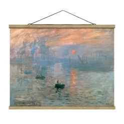 Stoffbild Mit Posterleisten - Claude Monet - Impression In Blau -Petromax Store wallart stoffbild mit posterleisten claude monet impression in blau 4