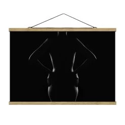 Stoffbild Mit Posterleisten - Eszter In Schwarz -Petromax Store wallart stoffbild mit posterleisten eszter in schwarz 4