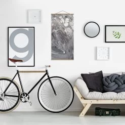 Stoffbild Mit Posterleisten - Gesteinsschmelze I In Grau 11 Stoffbild Mit Posterleisten - Gesteinsschmelze I In Grau -Petromax Store wallart stoffbild mit posterleisten gesteinsschmelze i in grau 2