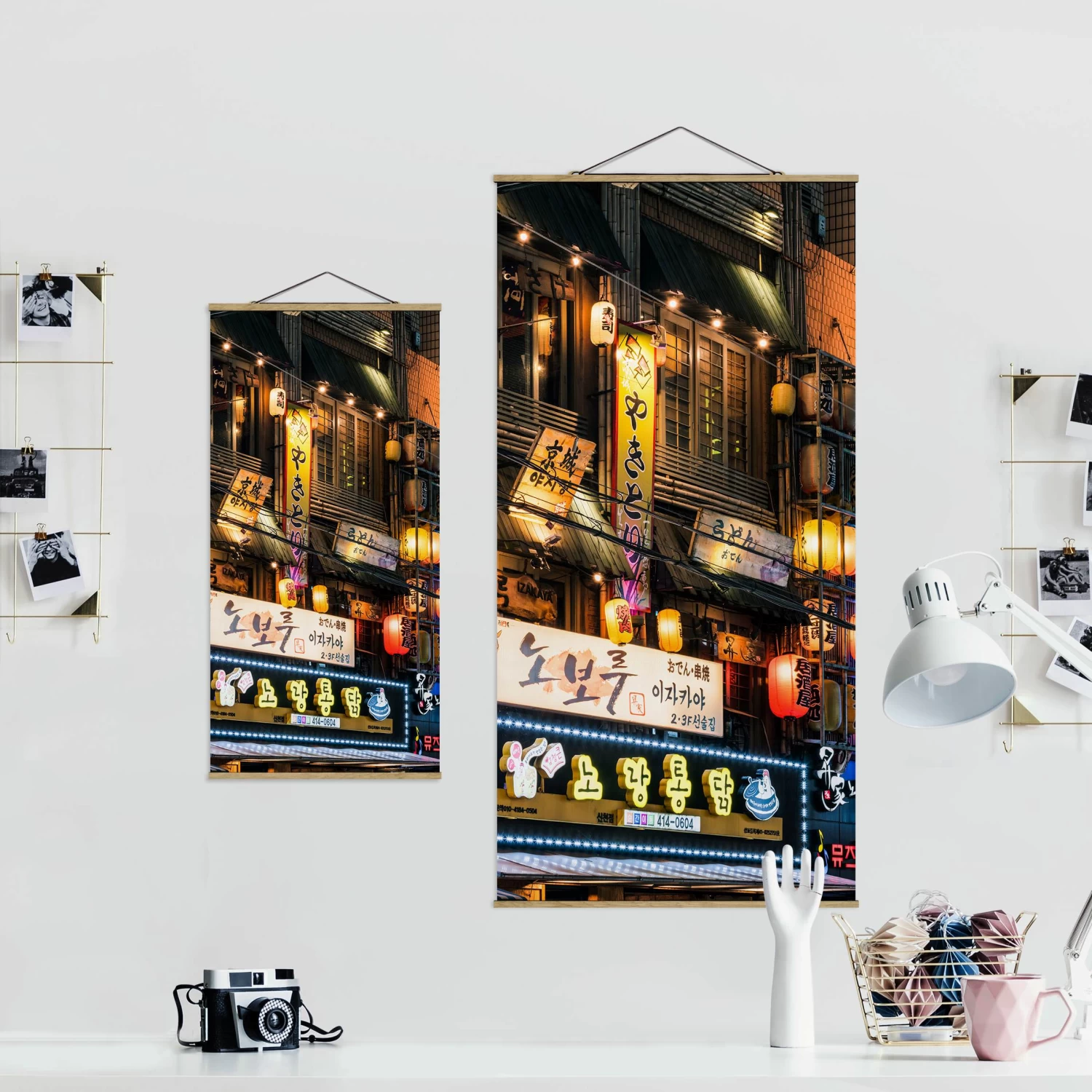 Stoffbild Mit Posterleisten - Neonreklame In Bunt 8 Stoffbild Mit Posterleisten - Neonreklame In Bunt – Bild 6