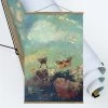 Stoffbild Mit Posterleisten - Odilon Redon - Schmetterlinge In Blau -Petromax Store wallart stoffbild mit posterleisten odilon redon schmetterlinge in blau