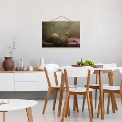 Stoffbild Mit Posterleisten - Stillleben Mit Früchten In Grün -Petromax Store wallart stoffbild mit posterleisten stillleben mit fruchten in grun 3