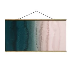 Stoffbild - Spiel Der Farben Meeresrauschen In Blau