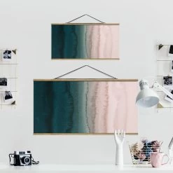 Stoffbild - Spiel Der Farben Meeresrauschen In Blau -Petromax Store wallart stoffbild spiel der farben meeresrauschen in blau 5