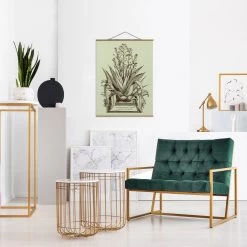 Stoffbild - Vintage Aloe Vera Americana Major In Pastell 12 Stoffbild - Vintage Aloe Vera Americana Major In Pastell -Petromax Store wallart stoffbild vintage aloe vera americana major in pastell 3