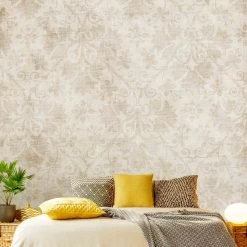 Vliestapete Smart - Antiker Damast In Beige -Petromax Store wallart vliestapete smart antiker damast in beige 4