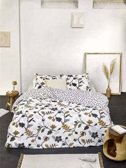 Bettwäsche-Set "Dots & Flowers" In Weiß/ Bunt -Petromax Store walra bettwasche set dots and flowers in weiss bunt 3