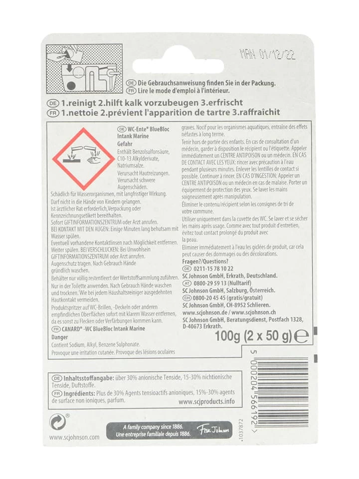 12-Set: WC-Steine "Blue Bloc Intank",12 X 2 Stück ( 2x 50 G) 5 12-Set: WC-Steine "Blue Bloc Intank",12 X 2 Stück ( 2x 50 G) – Bild 3