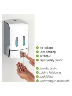 Wenko 2-Kammer Desinfektionsmittel- Und Seifenspender Tartas Chrom In Grau -Petromax Store wenko 2 kammer desinfektionsmittel und seifenspender tartas chrom in grau 5