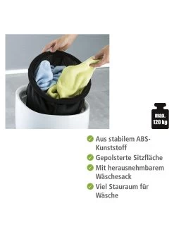 Wenko Hocker Candy White, Mit Wäschesack In Weiß 21 Wenko Hocker Candy White, Mit Wäschesack In Weiß -Petromax Store wenko hocker candy white mit waschesack in weiss 7