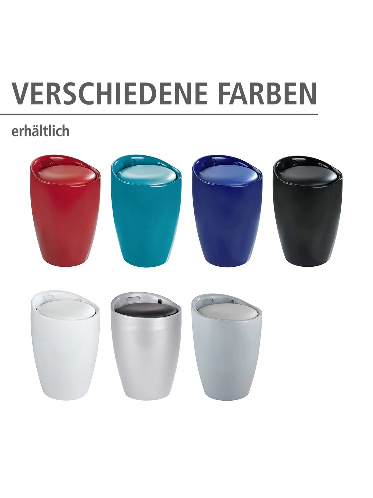 Wenko Hocker Candy White, Mit Wäschesack In Weiß 12 Wenko Hocker Candy White, Mit Wäschesack In Weiß – Bild 10