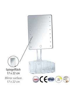 Wenko LED-Standspiegel Mit Organizer Trenno In Weiß -Petromax Store wenko led standspiegel mit organizer trenno in weiss 8