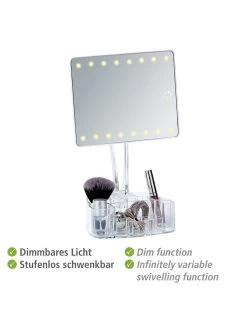 Wenko LED-Standspiegel Mit Organizer Trenno In Weiß -Petromax Store wenko led standspiegel mit organizer trenno in weiss 9